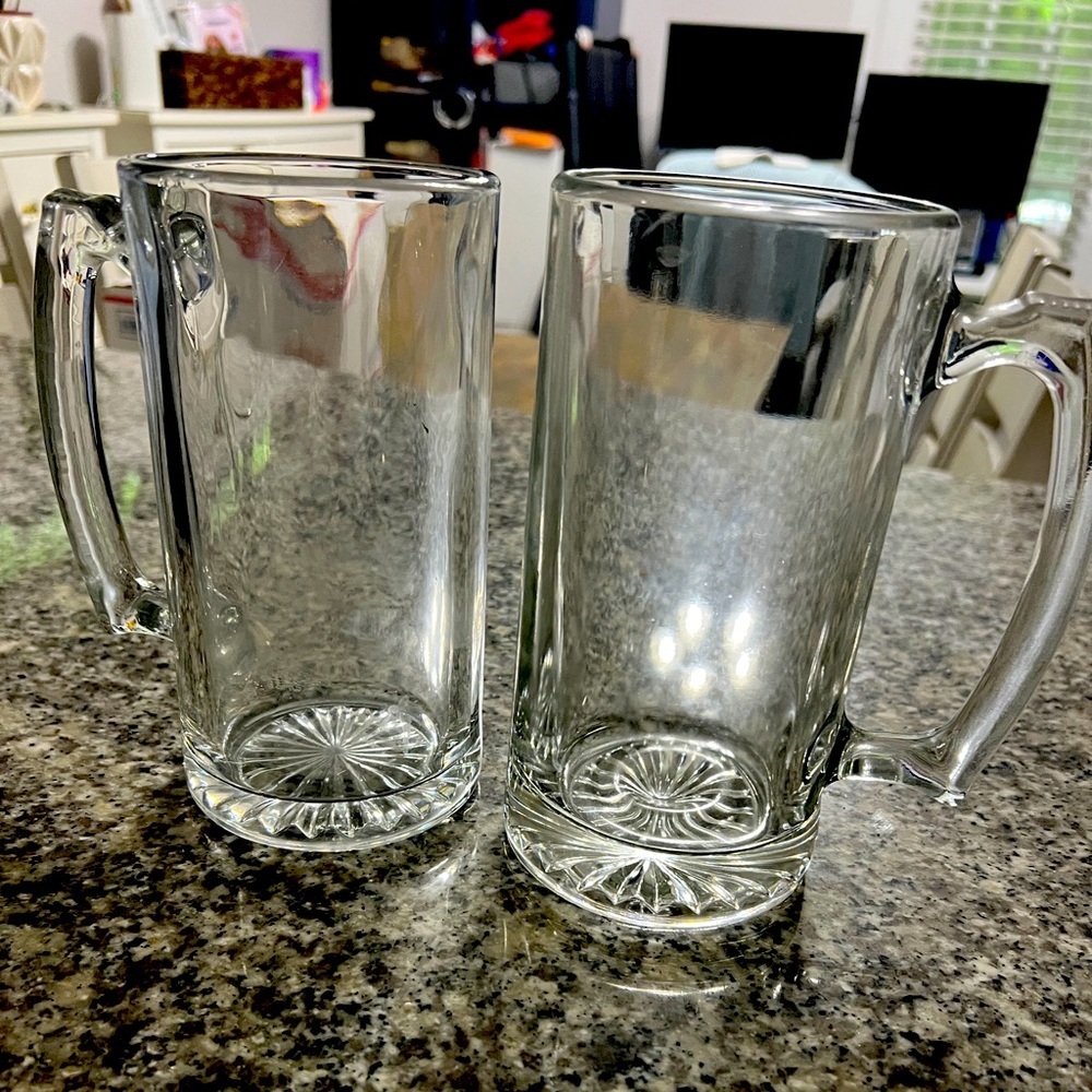 Two XL beer mugs